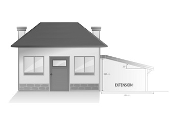 prix extension maison 40m2 toit plat 
