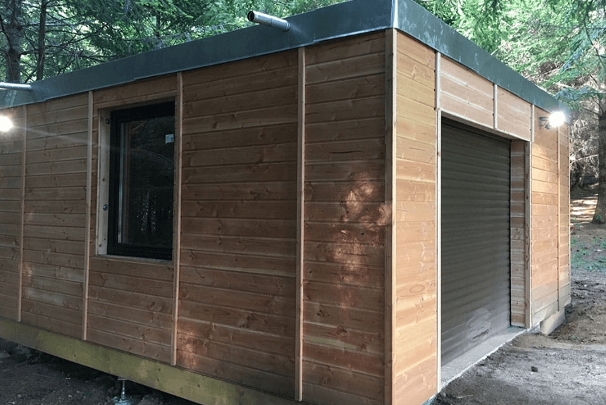 Garage en bois en Kit à toit plat